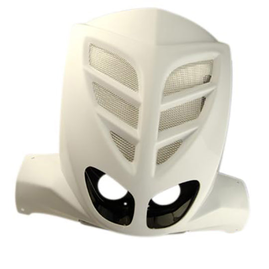 TABLIER AV/FACE AV DOUBLE OPTIQUE SCOOTER BCD* XTREME ADAPT. STUNT/SLIDER BLANC + GRILLE