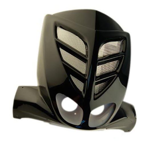 TABLIER AV/FACE AV DOUBLE OPTIQUE SCOOTER BCD* XTREME ADAPT. STUNT/SLIDER NOIR + GRILLE