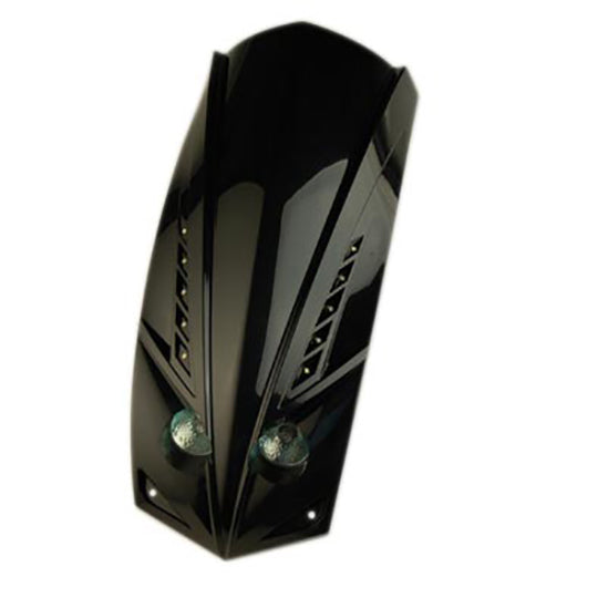 TABLIER AV/FACE AV SCOOTER TUN'R* ADAPT. LUDIX DOUBLE OPTIQUE NOIR (2X20W + LED)