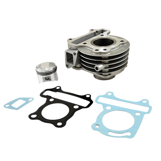 CYLINDRE SCOOTER ALU TEKNIX CHEMISE FONTE ADAPT. PEUGEOT DJANGO/KISBEE 4T 2V PISTON AXE 10