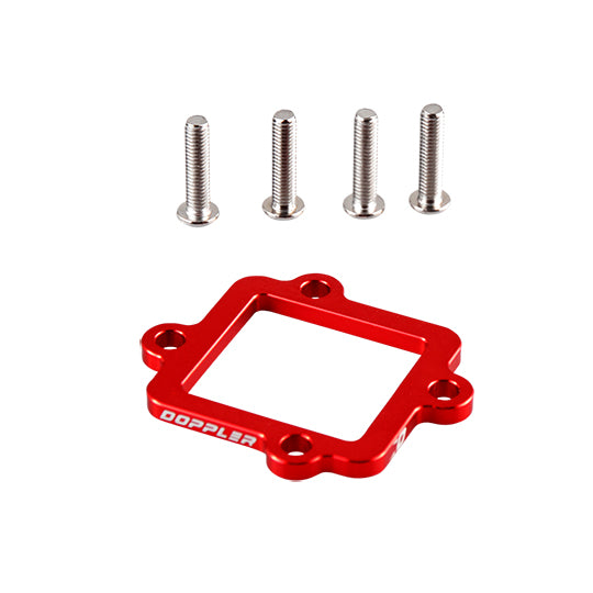 CALE ADMISSION CLAPET SCOOTER DOPPLER 5MM ADAPT. NITRO/SR50/F12/OVETTO/NEOS  ALU CNC ROUGE