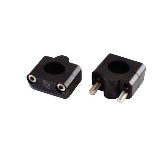 PONTET REHAUSSE GUIDON MECABOITE/MOTO DOPPLER ALU NOIR GUIDON 28.6MM (CROSS/ENDURO) (X2)
