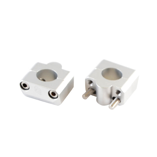PONTET REHAUSSE GUIDON MECABOITE/MOTO DOPPLER ALU ARGENT GUIDON 28.6MM(CROSS/ENDURO) (X2