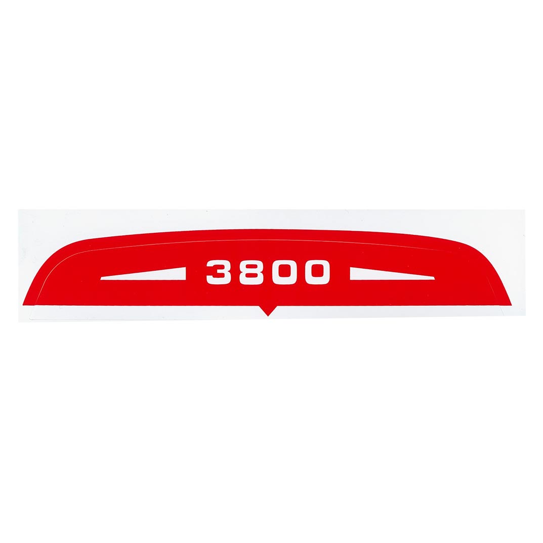 AUTOCOLLANT MARQUE 3800 ROUGE SOLEX/CAPOT FILTRE AIR (1 PIECE)