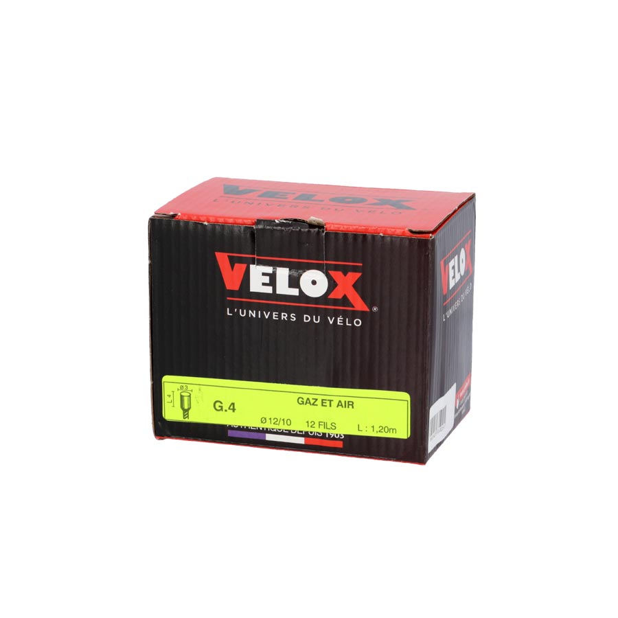 CABLE GAZ CYCLO VELOX ADAPT. MBK BOULE 3X4 12/10E 1.20M (VENDU PAR BOITE DE 25)