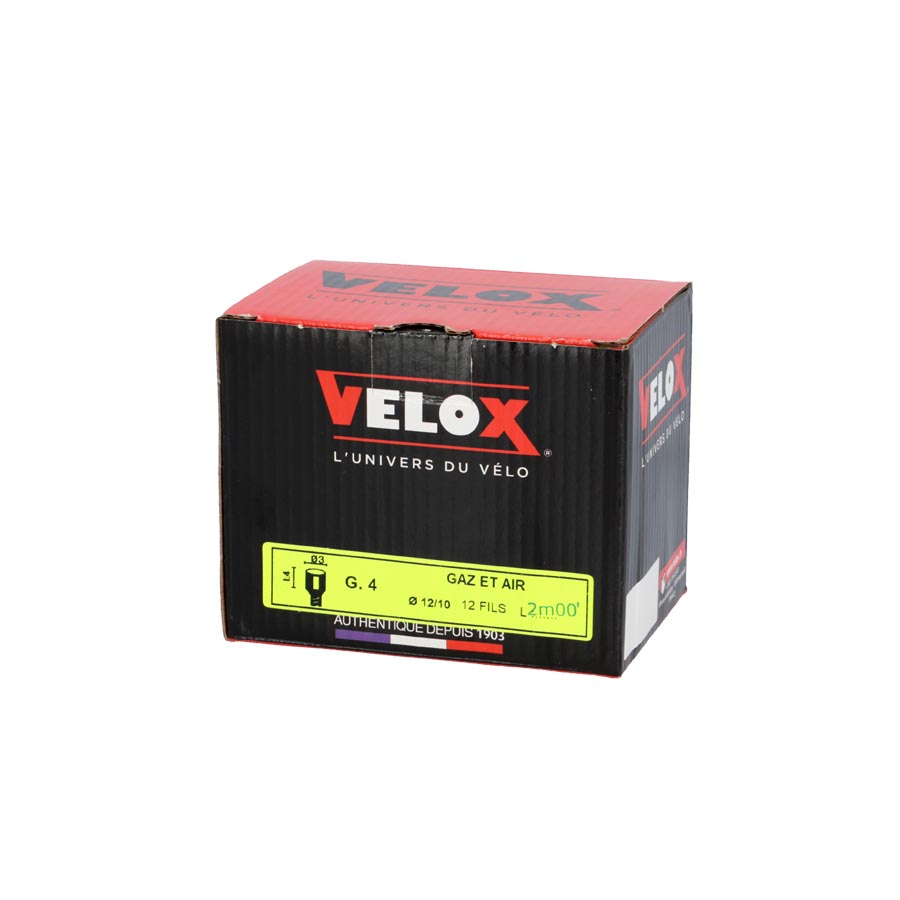 CABLE GAZ CYCLO VELOX ADAPT. MBK BOULE 3X4 12/10E 2.00M (VENDU PAR BOITE DE 25)