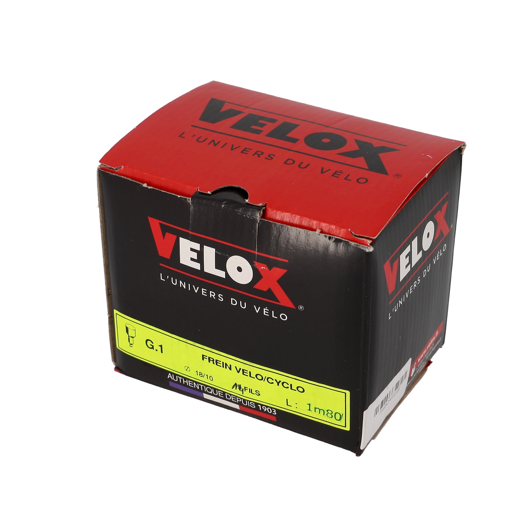 CABLE FREIN CYCLO VELOX ADAPT.MBK 51/CIAO BOULE 18/10E 1.80M (VENDU PAR BOITE DE 25)