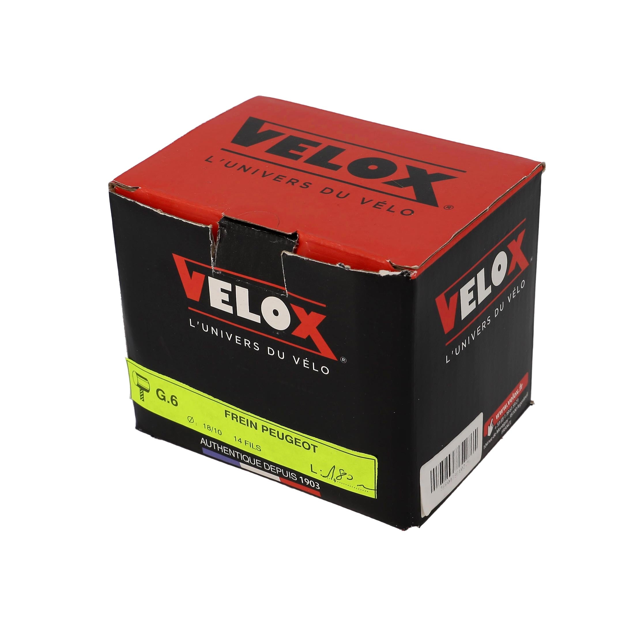 CABLE FREIN CYCLO VELOX ADAPT. 103 BOULE 8X8 18/10E 1.80M (VENDU PAR BOITE DE 25)