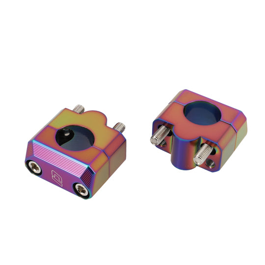 PONTET REHAUSSE GUIDON MECABOITE/MOTO DOPPLER ALU NEOCHROME GUIDON 28.6MM (CROSS/ENDURO)