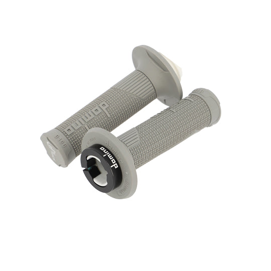 REVETEMENT/POIGNEE DOMINO D-LOCK CROSS/ENDURO/OFF ROAD GRIS (PR) 116MM