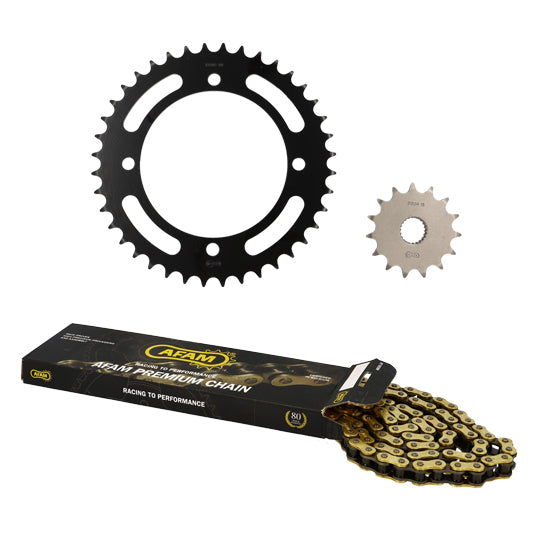 KIT CHAINE AFAM ADAPT. YAMAHA XT 600 Z TENERE 3AJ 1988-1989 15X40 104M (DEMULT. ORIGINE)