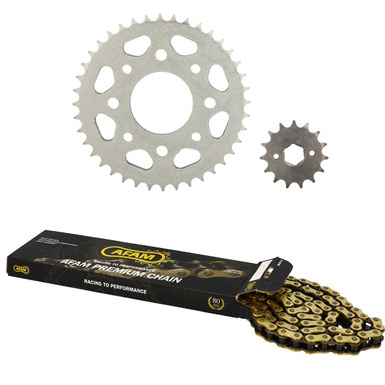 KIT CHAINE AFAM ADAPT. HONDA CB 125 TD 1982-1988 15X40 120M (DEMULT. ORIGINE)