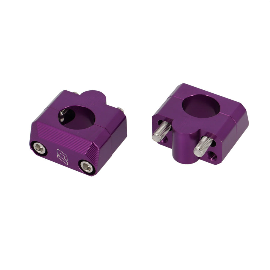 PONTET REHAUSSE GUIDON MECABOITE/MOTO DOPPLER ALU VIOLET GUIDON 28.6MM (CROSS/ENDURO) (X2)