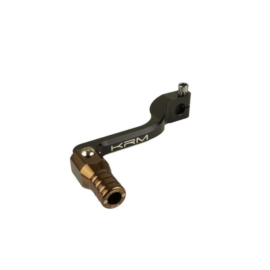 SELECTEUR VITESSE KRM ADAPT. DERBI SENDA ALU NOIR/MARRON BRONZE (REPLIABLE)