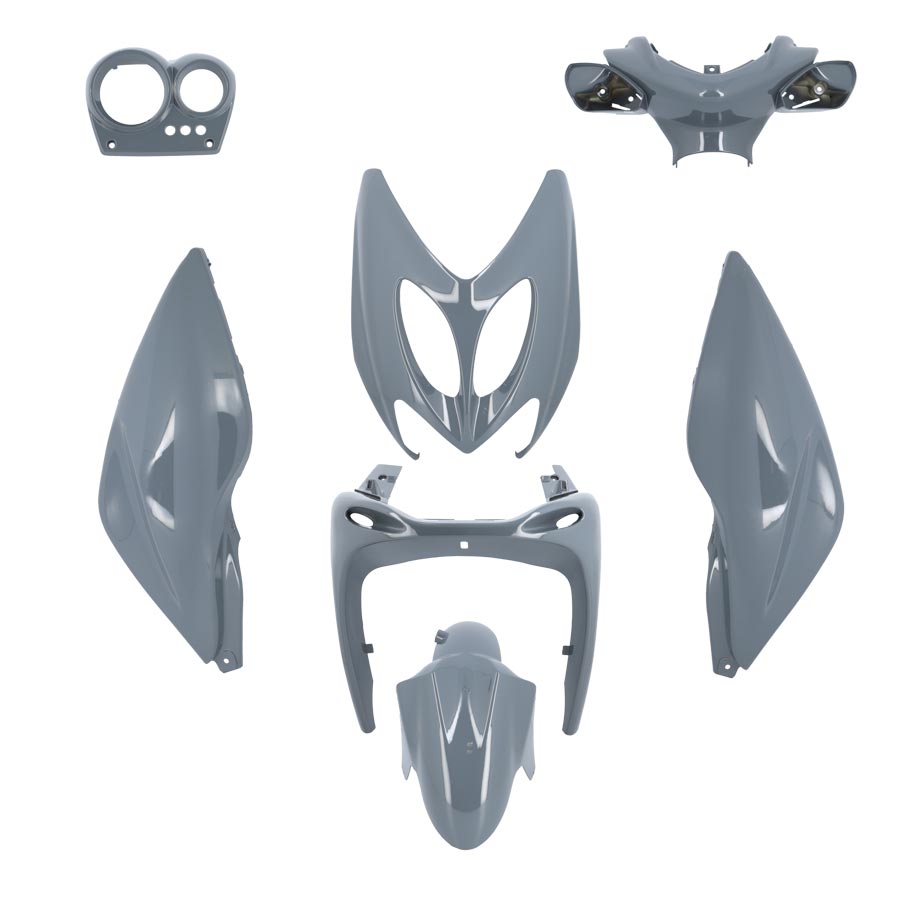 CARROSSERIE / CARENAGE SCOOTER TUN'R KIT MBK NITRO/YAMAHA AEROX ->12 GRIS NARDO FONCE 7P