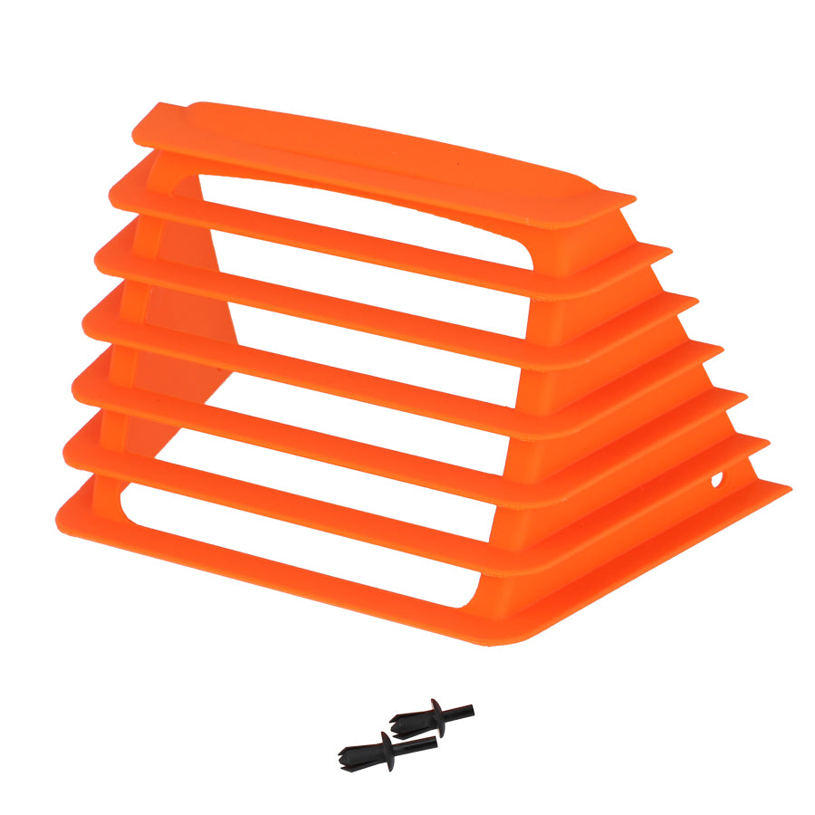 GRILLE CASQUETTE DE PHARE CYCLO ADAPT. PEUGEOT 103  RCX/SPX/SP2/FXR ORANGE