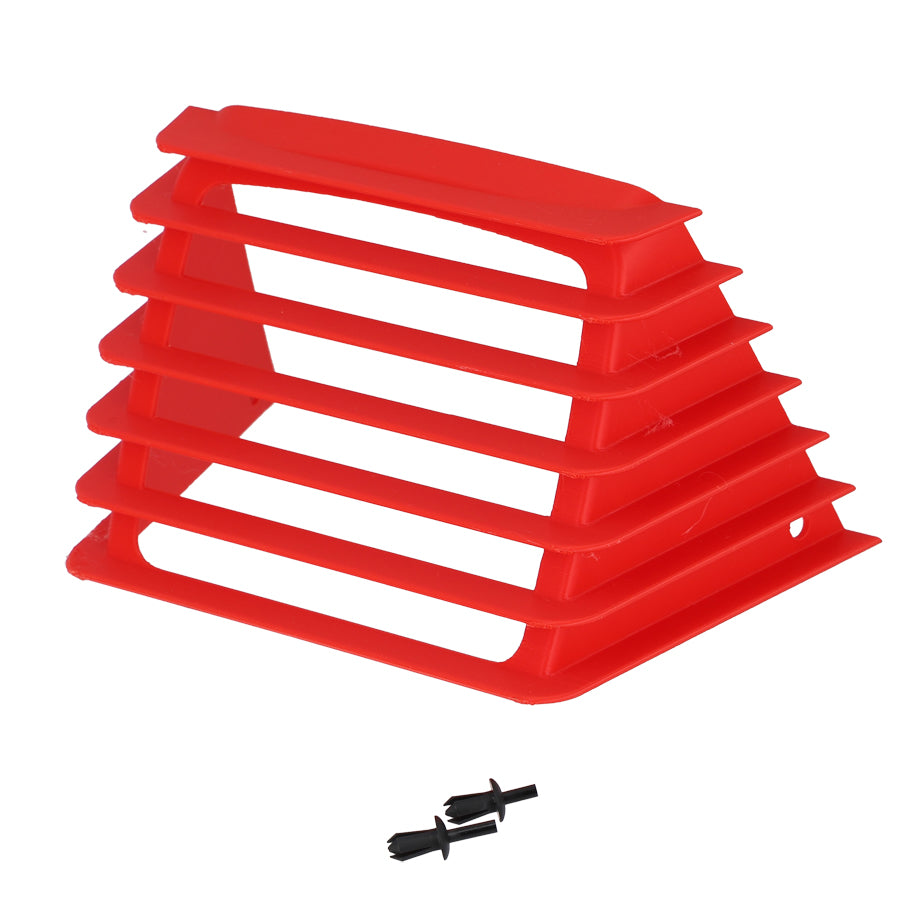 GRILLE CASQUETTE DE PHARE CYCLO ADAPT. PEUGEOT 103  RCX/SPX/SP2/FXR ROUGE